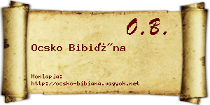 Ocsko Bibiána névjegykártya